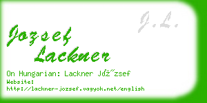 jozsef lackner business card